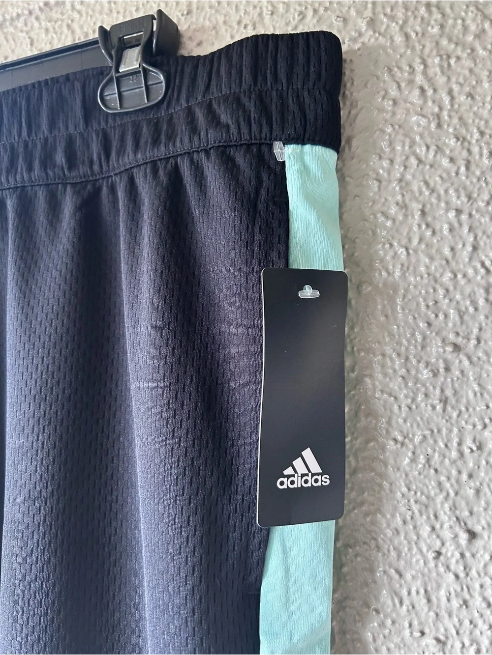 Adidas Mesh Basketball Training Shorts Black Mint ADVR0829 Mens XL NWT